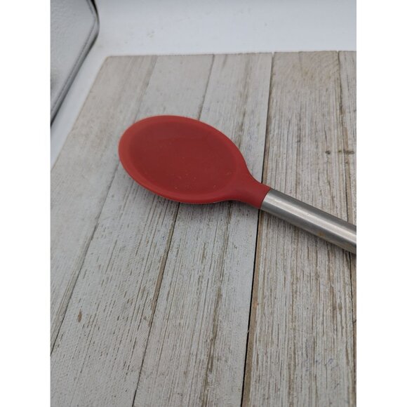 Tovolo Red Silicone Spatula 12" Stainless Handle - Picture 2 of 6